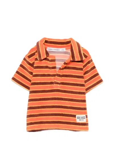 Bobo Choses Babies' Striped Polo-collar T-shirt In Multi