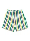 Bobo Choses Striped Cotton Terry Shorts In Neutrals