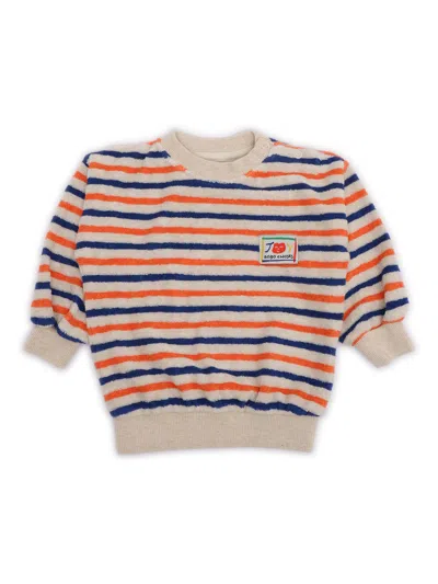 Bobo Choses Babies' Striped Terry Cloth Sweatshirt In Neutral