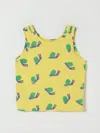 Bobo Choses Yellow Tank Top For Kids With Snail Print In Yellow
