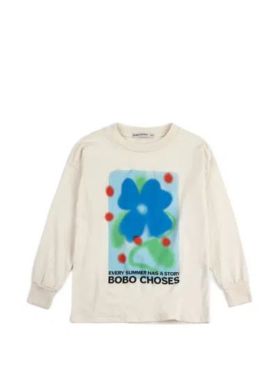 Bobo Choses Kids' Summer Story Long-sleeve Graphic T-shirt In Neutral