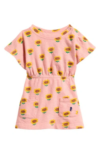 Bobo Choses Babies'  Sunflower Allover Cotton Dress In Light Pink