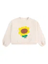 Bobo Choses Sunflower Short Sweatshirt In Neutrals