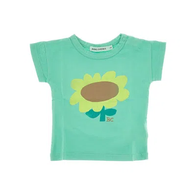 Bobo Choses 'sunflower' Organic Cotton T-shirt Kids In Green