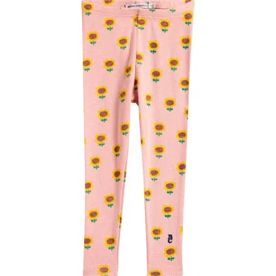 Bobo Choses Babies'  Sunflower Rib Leggings In Light Pink