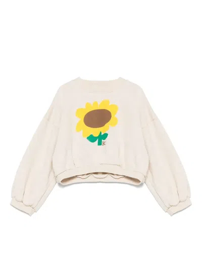 Bobo Choses Kids' Sunflower Sweatshirt In Neutrals