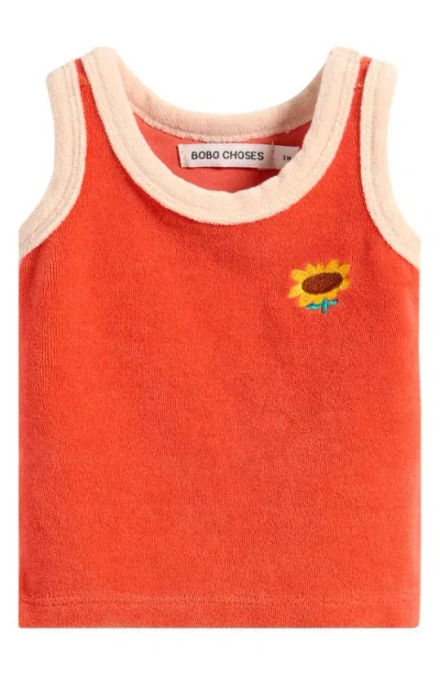 Bobo Choses Babies'  Sunflower Terry Cloth Tank In Red