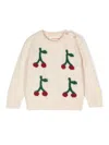 Bobo Choses Cherry Sweater In Beige