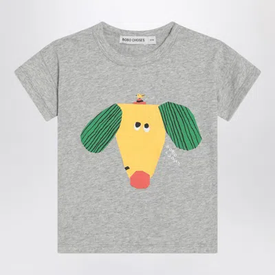 BOBO CHOSES T-SHIRT HAPPY DOG GRAY