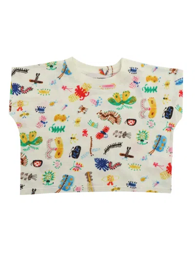 Bobo Choses Kids' T-shirt With Colorful Prints In White