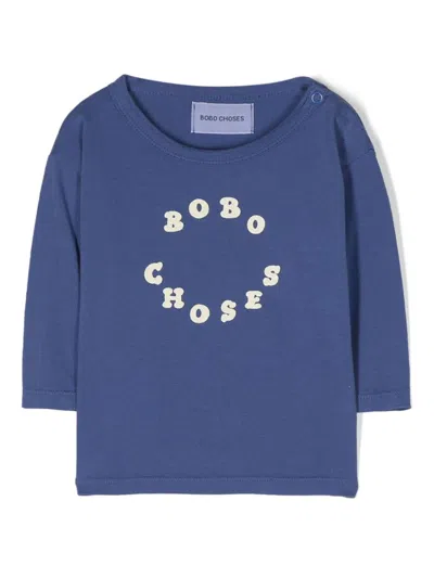 Bobo Choses Babies' Circle-print Cotton T-shirt In Blue