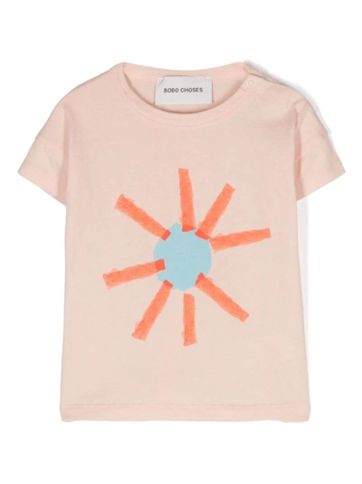 Bobo Choses Babies' Sun-print T-shirt In Pink