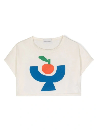 Bobo Choses Kids' Tomato Plate-print T-shirt In White
