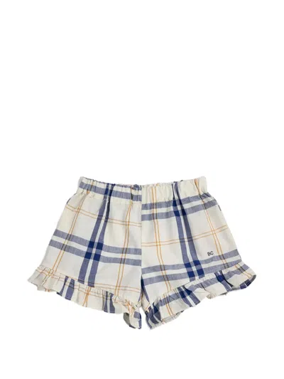Bobo Choses Tartan Ruffled Shorts In Multi