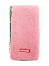 Bobo Choses Teddy-fleece Reversible Scarf In Pink