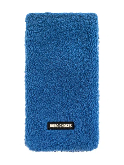 Bobo Choses Kids' Teddy Fleece Scarf In Blue