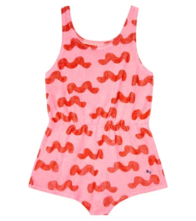 Bobo Choses Kids' Swirl-print Tank Playsuit In 粉色