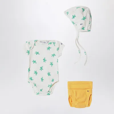 Bobo Choses Three-piece Set White/yellow In Cotton In Multi