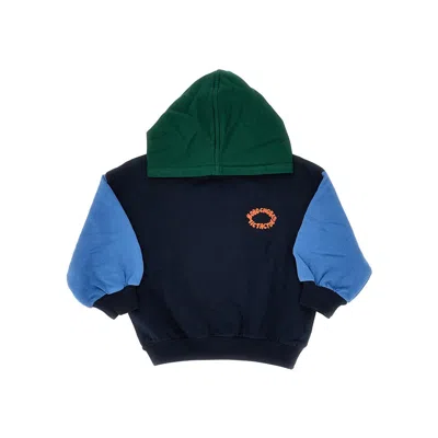 Bobo Choses 'tic Tac Toe' Color Block Hoodie Kids In Blue