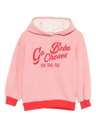 Bobo Choses "tic Tac Toe" Logo Shirt In Pink