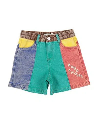 Bobo Choses Babies'  Toddler Boy Denim Shorts Turquoise Size 6 Organic Cotton In Multi