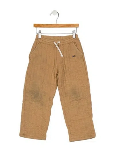 Pre-owned Bobo Choses Babies' Toddler Boys Branded Embroidered Pants In Brown