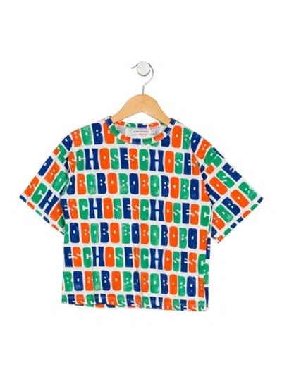 Pre-owned Bobo Choses Babies' Toddler Boys Branded Pattern Printed Shirt In Neutral