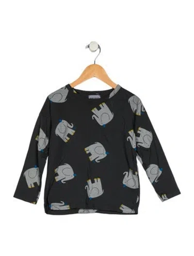 Pre-owned Bobo Choses Babies' Toddler Boys Pattern Printed Branded Shirt In Gray