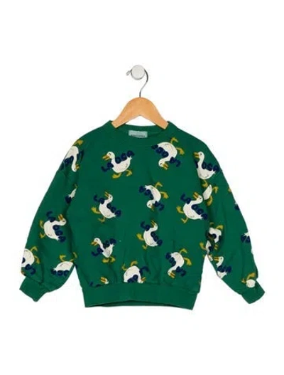 Pre-owned Bobo Choses Babies' Toddler Boys Pattern Printed Crewneck Sweater In Green