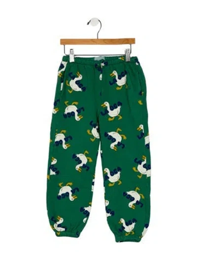 Pre-owned Bobo Choses Babies' Toddler Boys Pattern Printed Elastic Waistband Sweatpants In Green