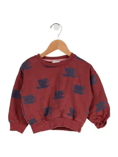 Pre-owned Bobo Choses Babies' Toddler Boys' Printed Long Sleeve Sweatshirt In Red
