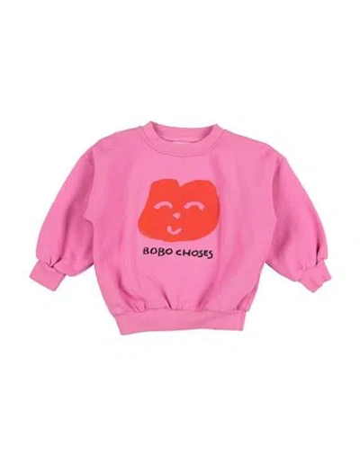 Bobo Choses Babies'  Toddler Girl Sweatshirt Fuchsia Size 6 Organic Cotton In Pink