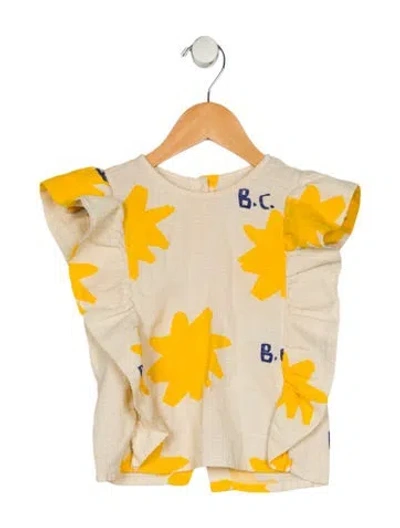 Pre-owned Bobo Choses Babies' Toddler Girls Branded Pattern Printed Shirt In Neutral