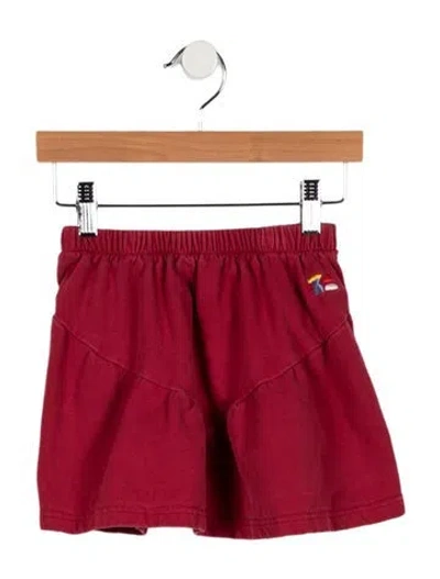 Pre-owned Bobo Choses Babies' Toddler Girls' Embroidered Pleated Skirt In Red