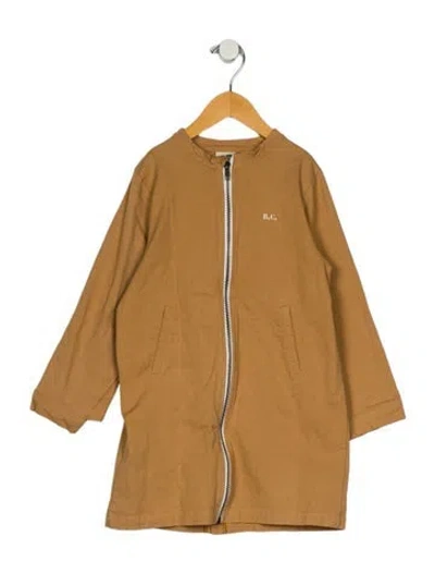 Pre-owned Bobo Choses Babies' Toddler Girls' Graphic Long Sleeve Coat In Neutral