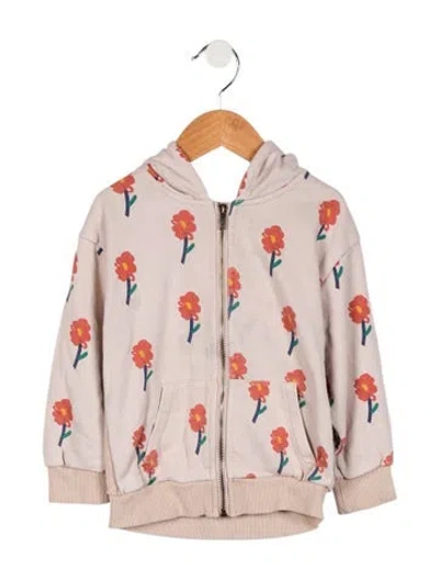 Pre-owned Bobo Choses Babies' Toddler Girls' Graphic Zip Hoodie In Neutral