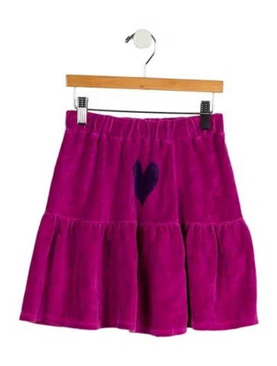 Pre-owned Bobo Choses Babies' Toddler Girls' Pleated Heart Skirt In Purple