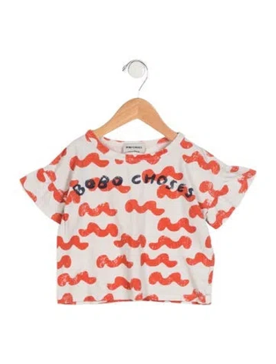 Pre-owned Bobo Choses Babies' Toddler Girls Short Sleeve T Shirt In Neutrals