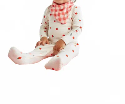 Bobo Choses Kids' Tomato And Gingham Three Piece Sleep Set In Red Gingham In White
