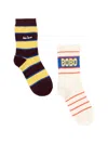 Bobo Choses Two-set Striped Socks In Multi