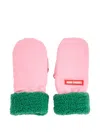 Bobo Choses Fleece-lined Mittens In Pink