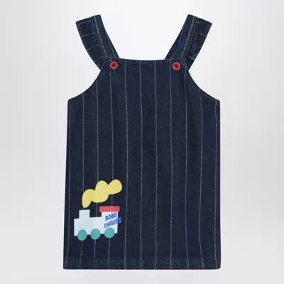 Bobo Choses Unisex Denim Dress With Train In Blue