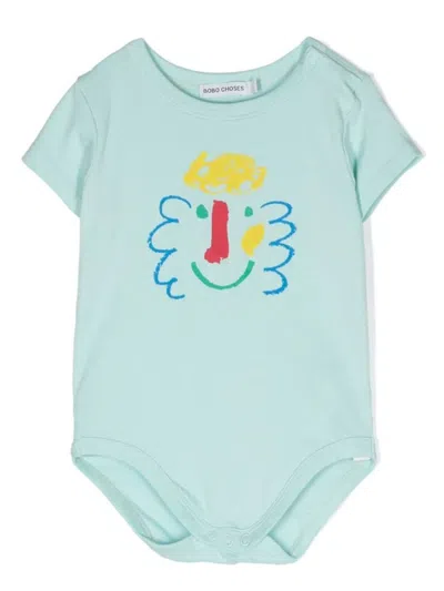 Bobo Choses Unisex Mini Baby Body For All Seasons In Azure