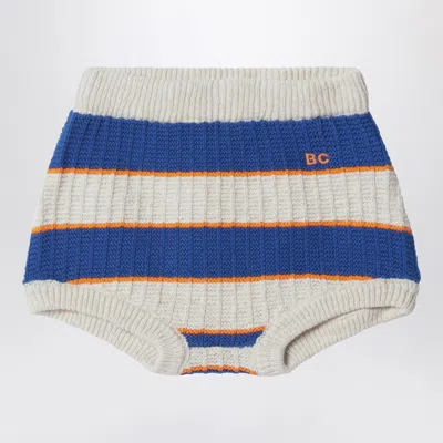 Bobo Choses Unisex Mini Striped Shorts In Blue