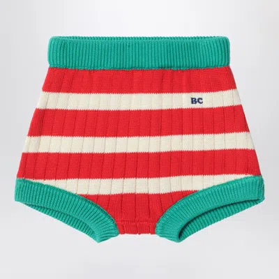 Bobo Choses Unisex Mini Striped Shorts In Red