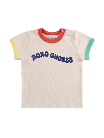 Bobo Choses Unisex Mini Wavy T-shirt For Baby In White