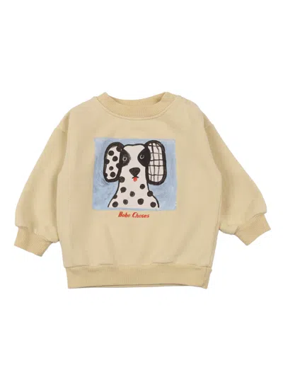 Bobo Choses Mini Dog Print Sweatshirt For Boys In Metallic