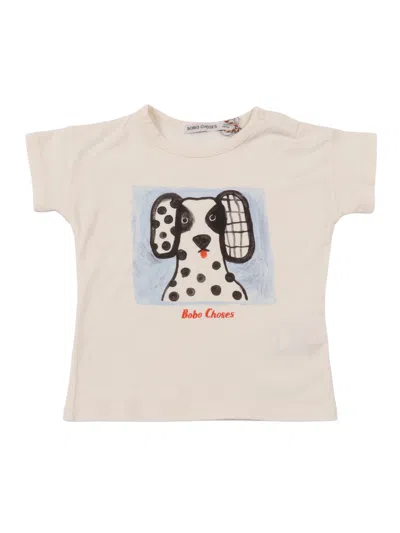 Bobo Choses Kids'  Van Dog T-shirt In White