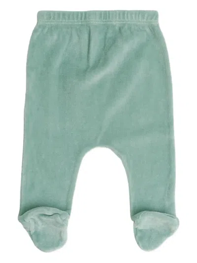 Bobo Choses Babies' Velour Footless Trousers In Green