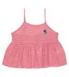 Bobo Choses Vichy Cotton And Linen Top In Pink